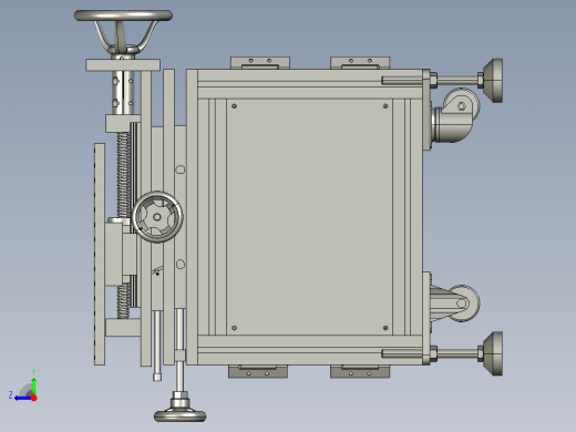 机械零件加工的移动装置右视缩略图