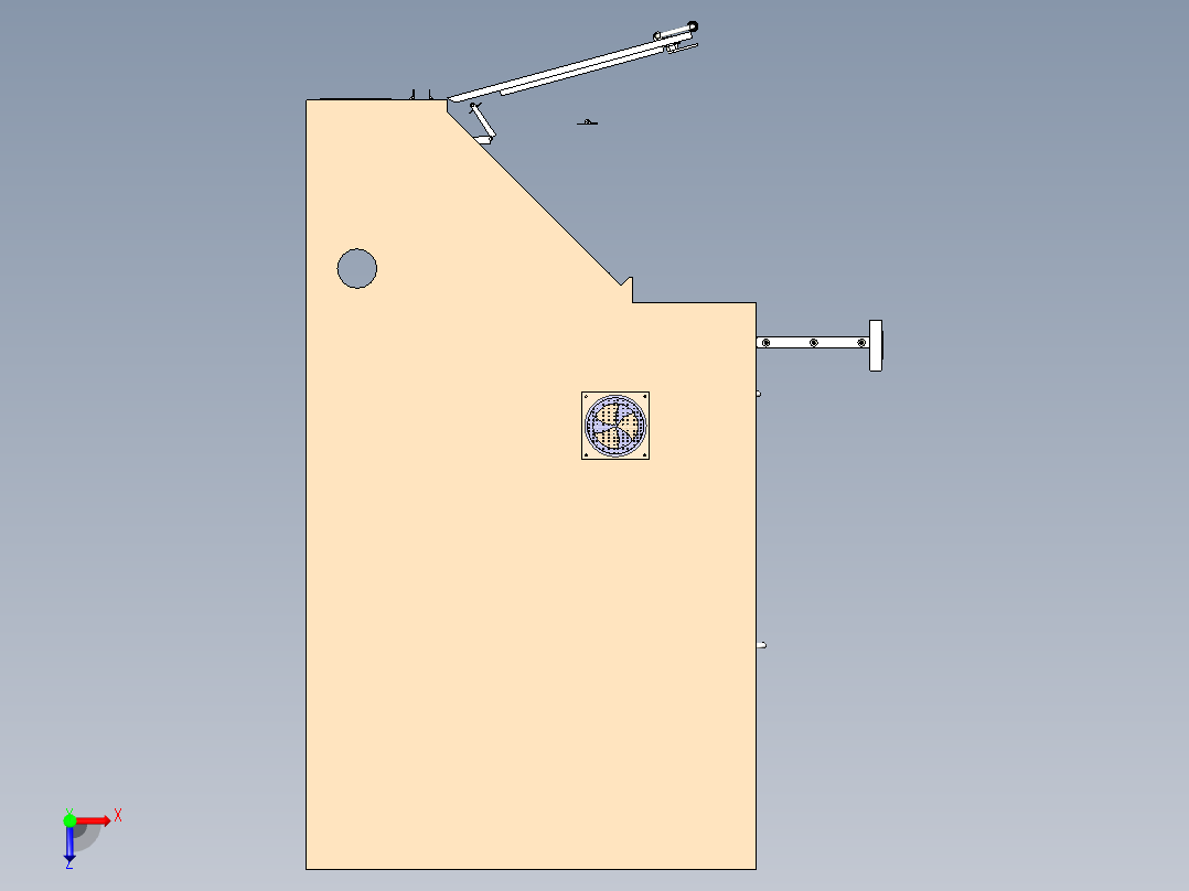 电控柜3D俯视图