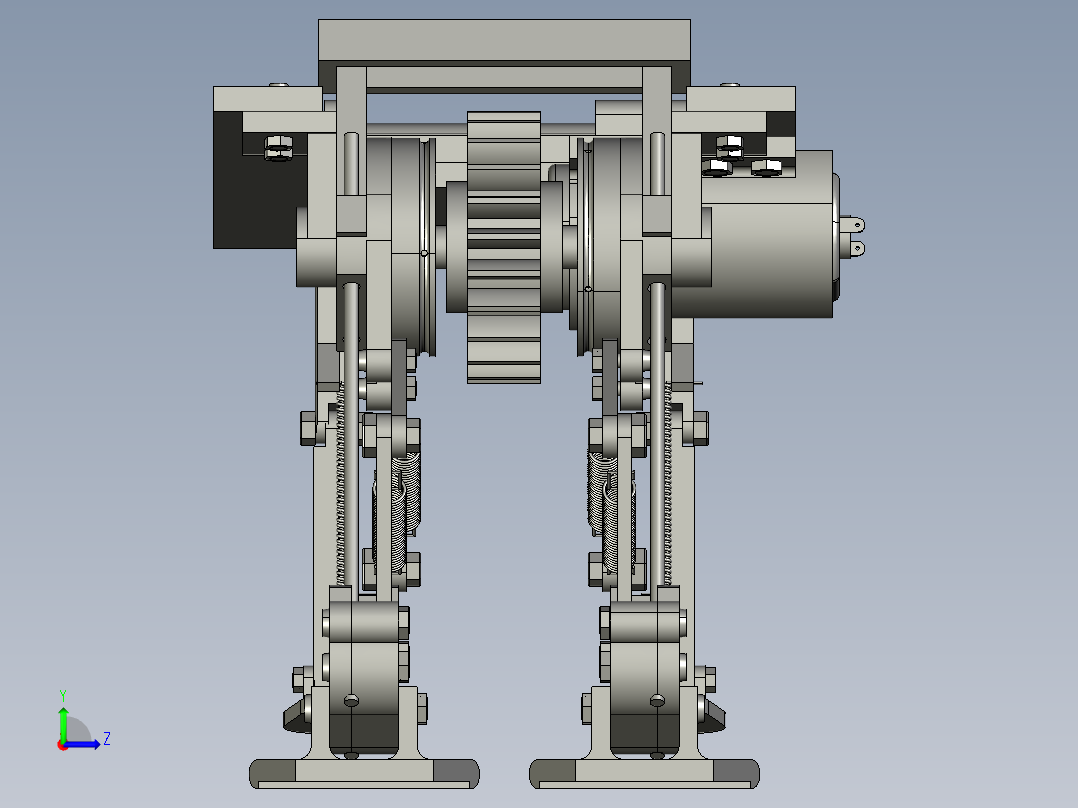 青蛙弹跳机器人仿生三维左视图
