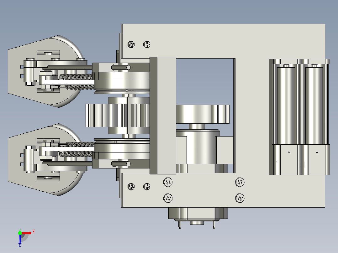 青蛙弹跳机器人仿生三维俯视图