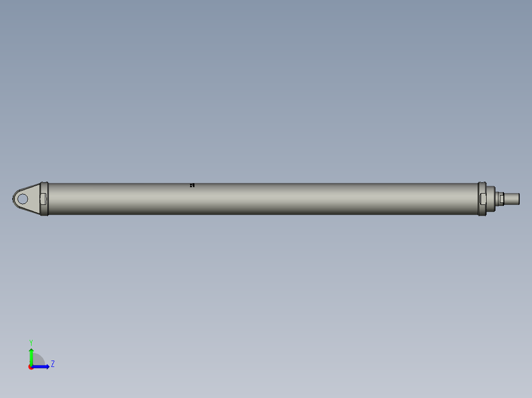 ROB-CA单耳环型中低压油缸ROB-1001400-CA左视图