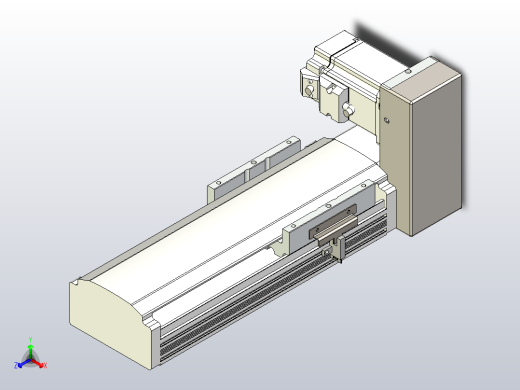皮带直线轴半封闭可选导轨TPA-HNB-105D-90-L100-LU-C-P20-N3正等轴测缩略图