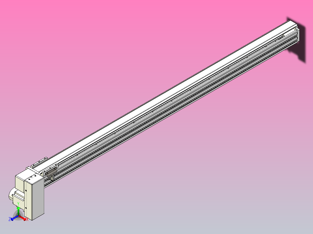 皮带直线轴半封闭可选导轨TPA-HNB-65S-90-L1200-RP-C-P20-N3主视图