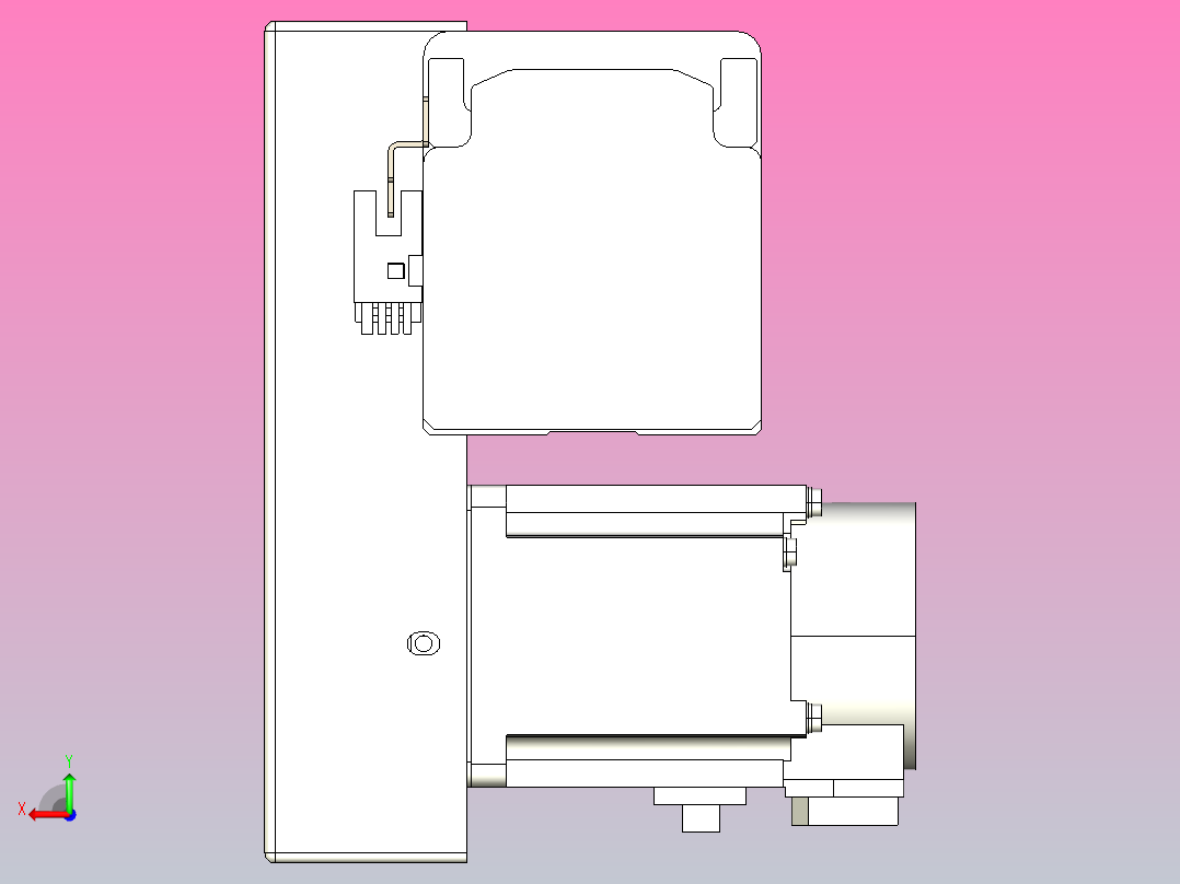 皮带直线轴半封闭可选导轨TPA-HNB-65S-90-L1200-RP-C-P20-N3后视图