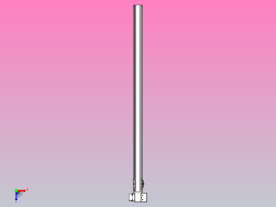 皮带直线轴半封闭可选导轨TPA-HNB-65S-90-L1200-RP-C-P20-N3俯视图