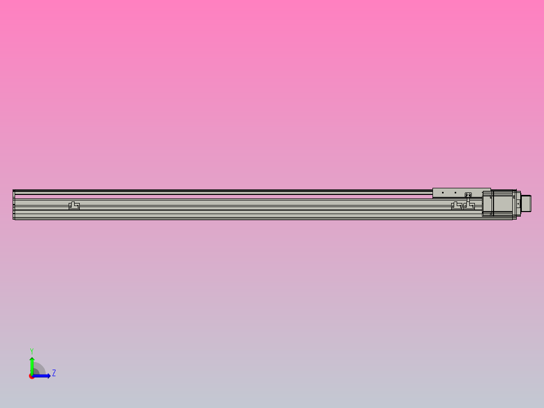 MT136BS半封闭丝杆滑台[MT136BS.L#.950.BR.P40.C3]左视图