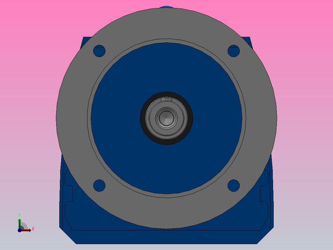 RF77ZP斜齿轮减速机RF77-10.88-M1-P71-Φ250前视图