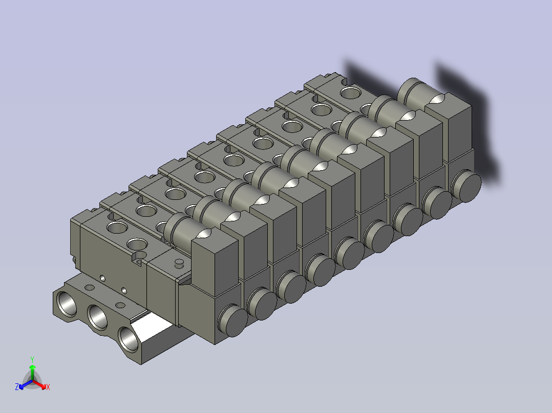 电磁阀-座组件-4V1006A-100M9F-1主视图