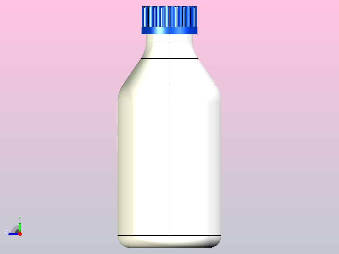 一瓶1升右视图