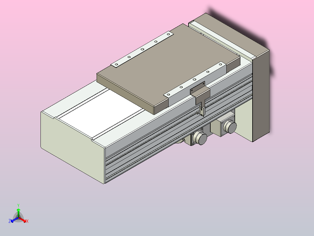 滚珠丝杠直线轴带导轨全封闭TPA-HCR-220D-3210C-L150-MP-C-P1K-N3主视图