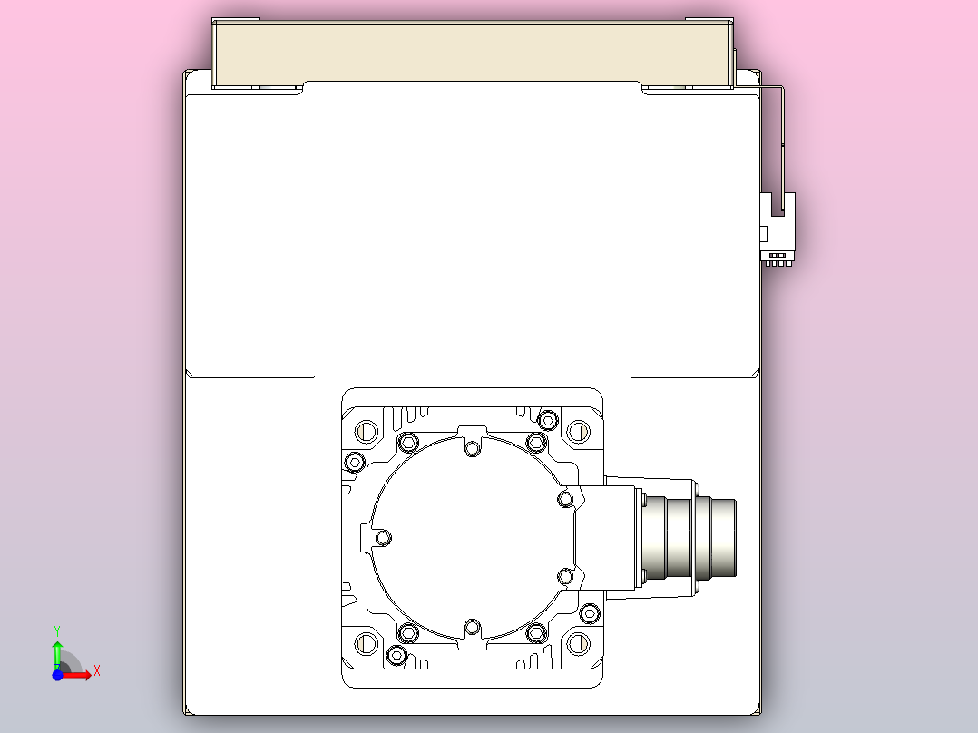 滚珠丝杠直线轴带导轨全封闭TPA-HCR-220D-3210C-L150-MP-C-P1K-N3前视图