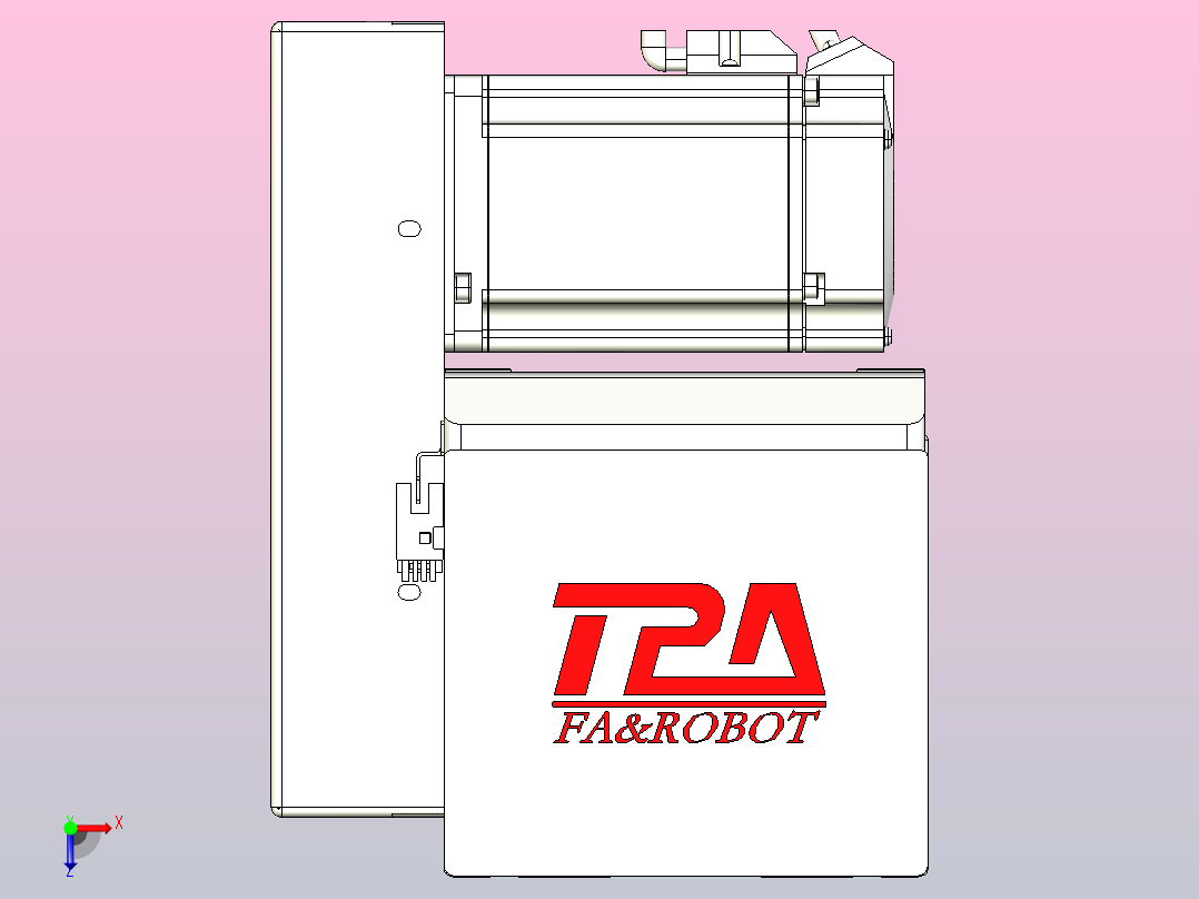 伺服电机集成皮带传动直线执行器TPA-OCB-140-256-L4850-RU-P75-N3俯视图