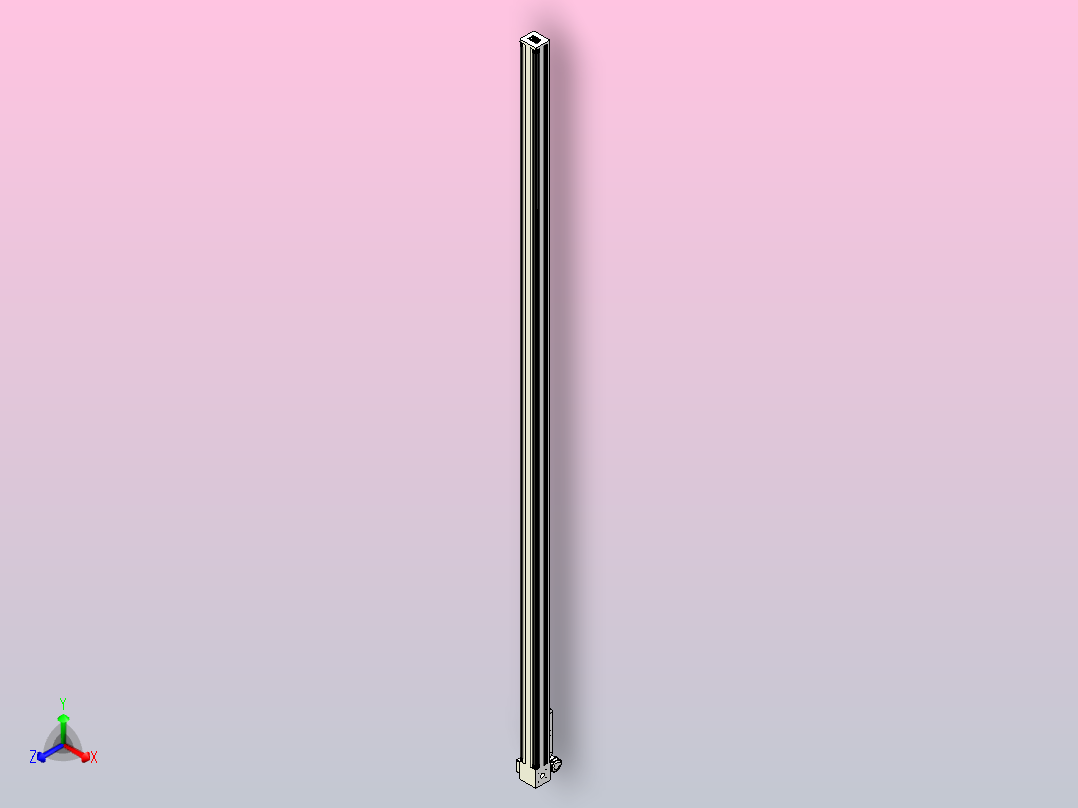 伺服电机集成皮带传动直线执行器TPA-OCB-140-256-L4850-RU-P75-N3正等轴测图