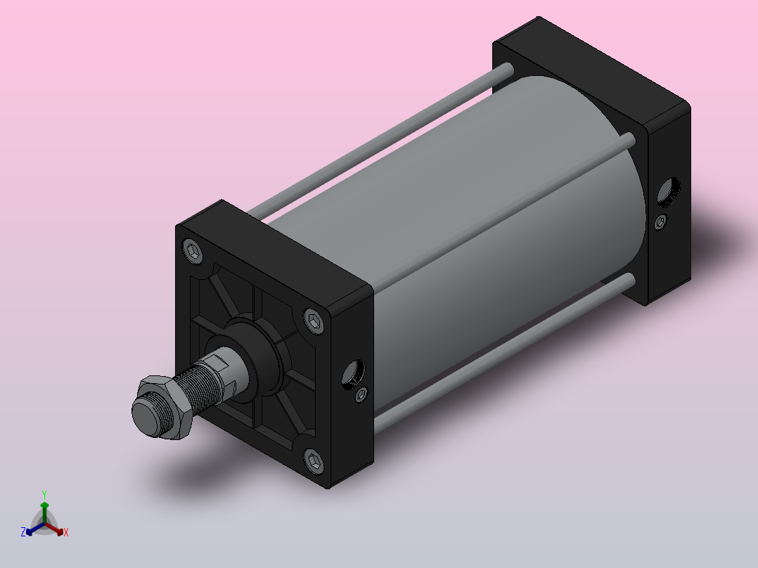 SC气缸SC标准气缸系列SC-160X250-S正等轴测图