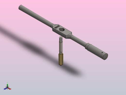 丝锥扳手Starrett 91D正等轴测缩略图