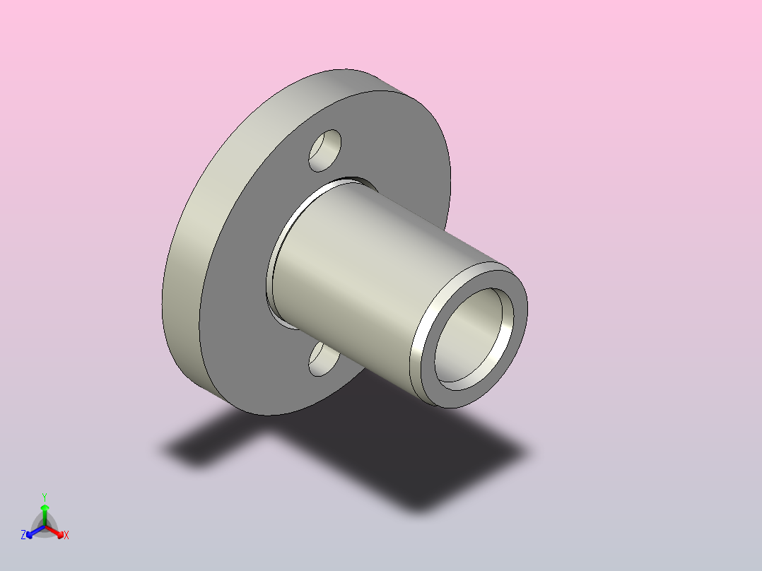 内径F7外径h7铜合金标准法兰型无油衬套[OFATZ-8-20]主视图