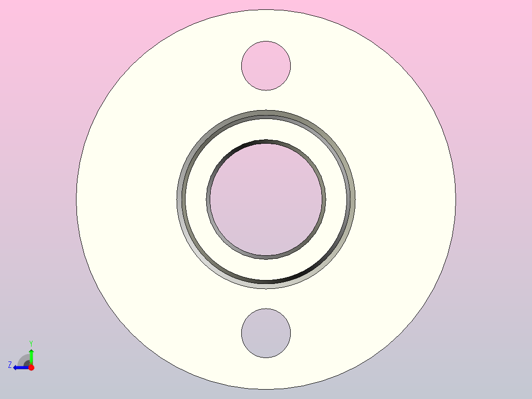 内径F7外径h7铜合金标准法兰型无油衬套[OFATZ-8-20]右视图