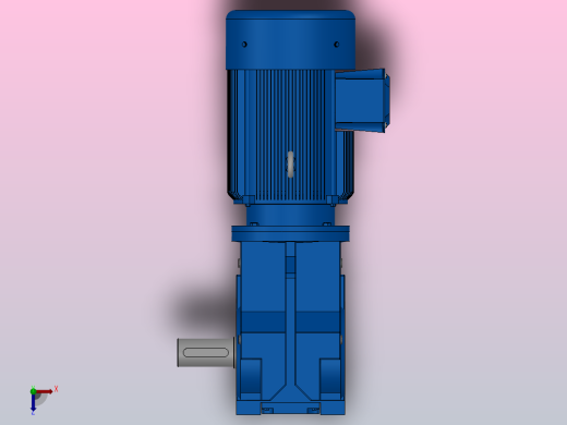 K87底脚轴伸式安装螺旋锥齿轮减速机K87-YV5.5-4P-49.16-M1-0°-B俯视缩略图