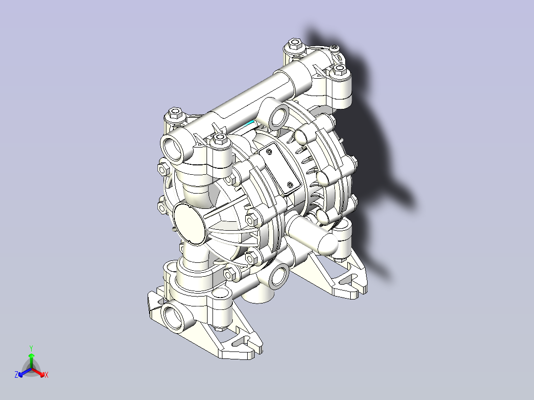 HUSKY-515气动隔膜泵图纸正等轴测图