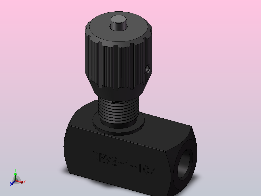 DRV8 单向节流截止阀主视图