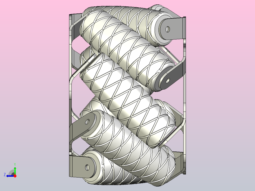 Mecanum麦克纳姆轮基本结构3D图纸 STEP格式右视图