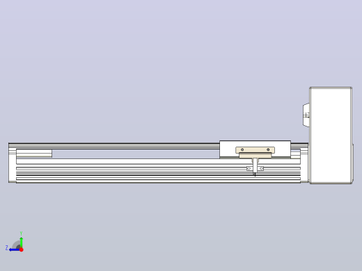皮带直线轴半封闭可选导轨TPA-HNB-105D-90-L250-LU-Y-P20-N3右视缩略图