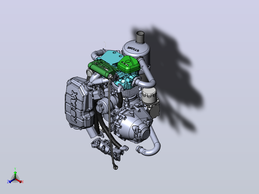 Rotax 912is SW STP正等轴测图