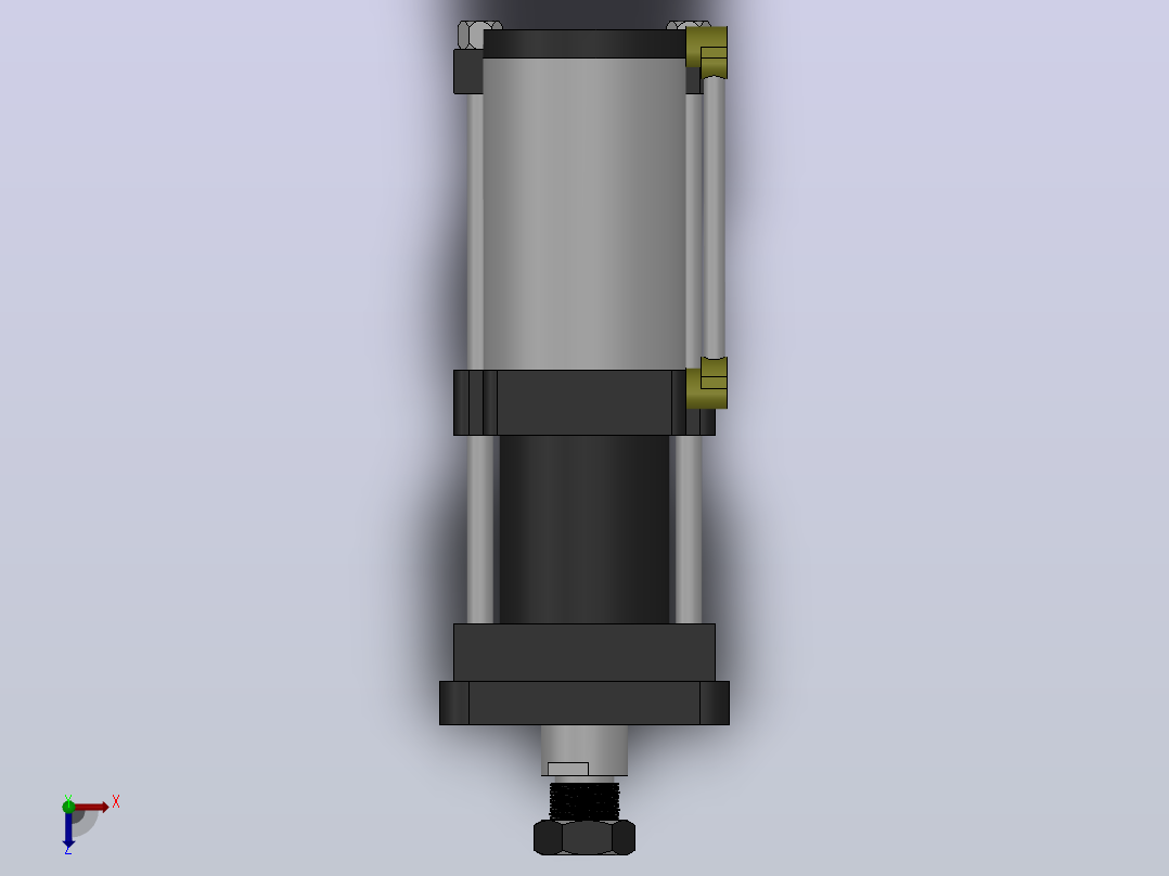 MPT-15T系列标准型[MPT-125-50-10-15T-M1-S2-0°]气压增压缸俯视图