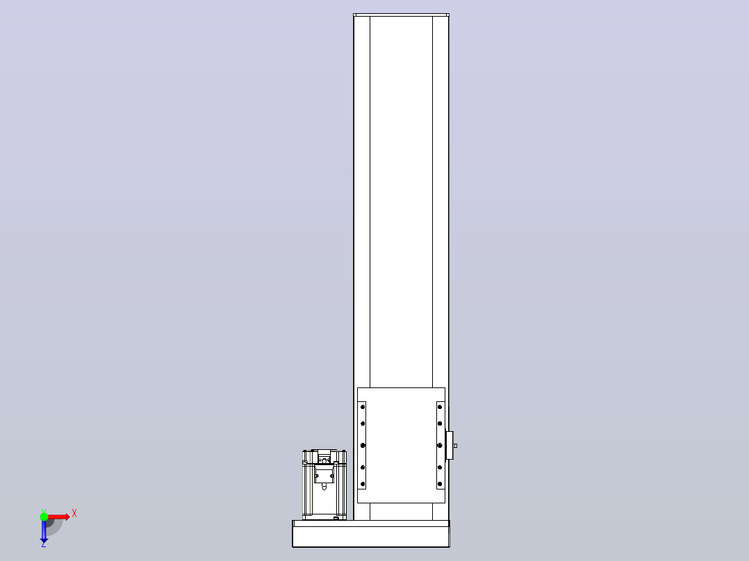 滚珠丝杠直线轴带导轨全封闭TPA-HCR-175D-2510C-L650-ML-C-P75-N3俯视图