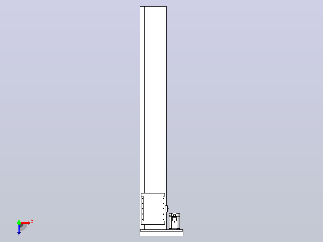 滚珠丝杠直线轴带导轨全封闭TPA-HCR-202D-2510C-L1400-MR-C-P75-N3俯视图