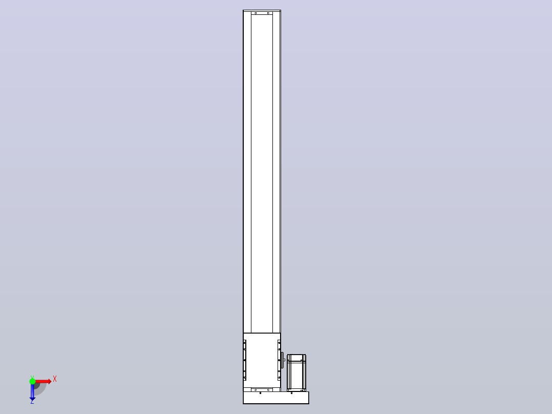滚珠丝杠直线轴带导轨全封闭TPA-HCR-120D-1610C-L1000-MR-C-P40-N3俯视图