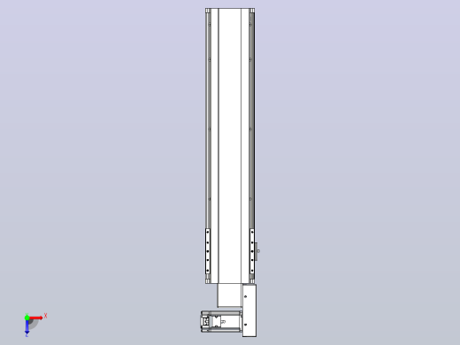 皮带直线轴半封闭可选导轨TPA-HNB-140D-120-L550-MR-C-P40-N3俯视缩略图