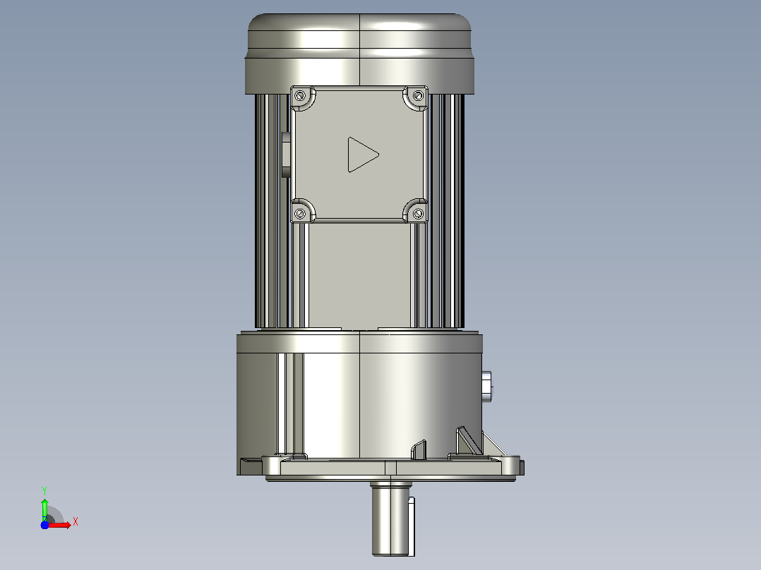 0.4KW-CV型立式三相铝毂（刹车）马达减速机_CV22-400前视图