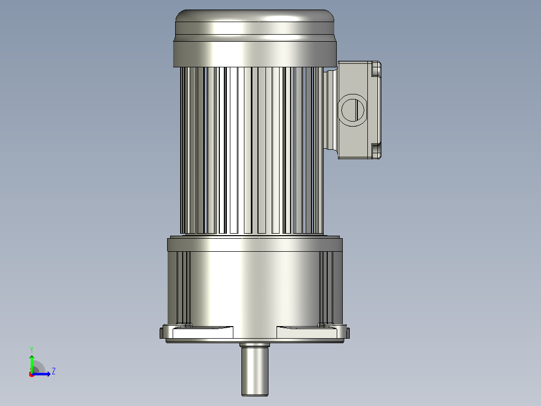0.4KW-CV型立式三相铝毂（刹车）马达减速机_CV22-400左视图