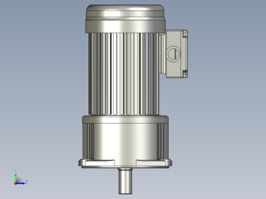 0.4KW-CV型立式三相铝毂（刹车）马达减速机_CV22-400左视缩略图