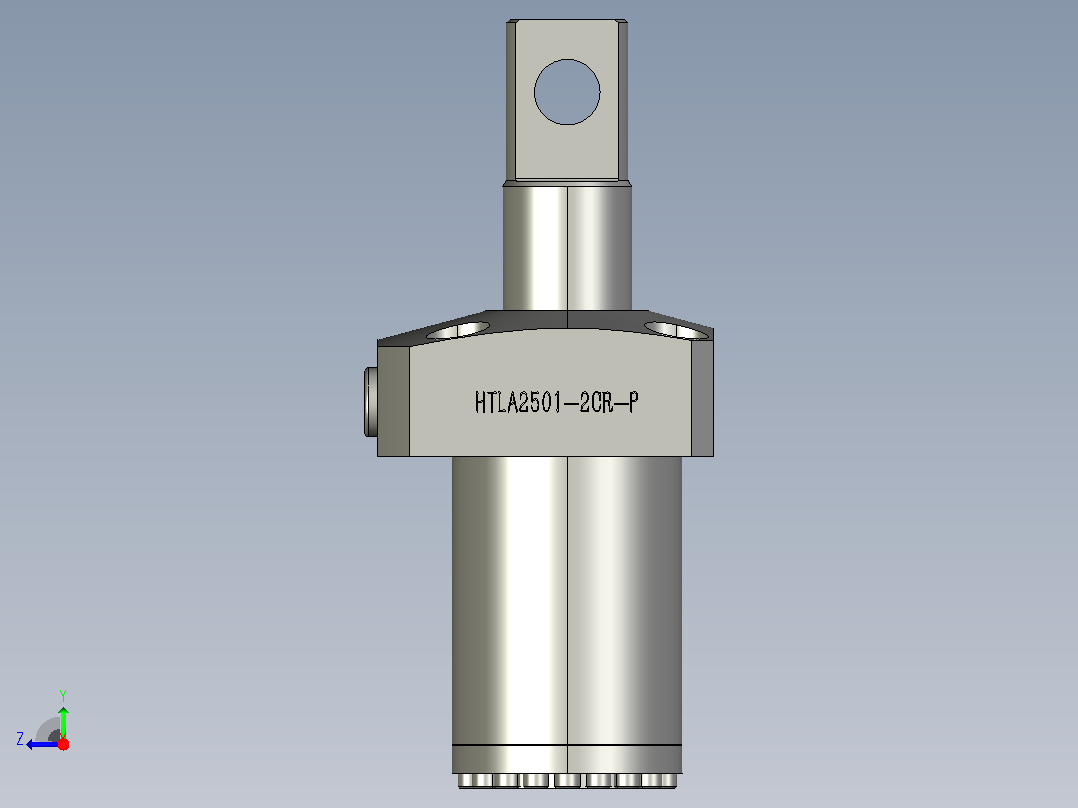 HTLA2501-2CR-P油压复动旋转夹紧器右视图