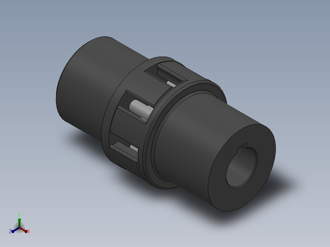 LM型梅花形弹性联轴器_LM3联轴器J120×52／Z25×44正等轴测图