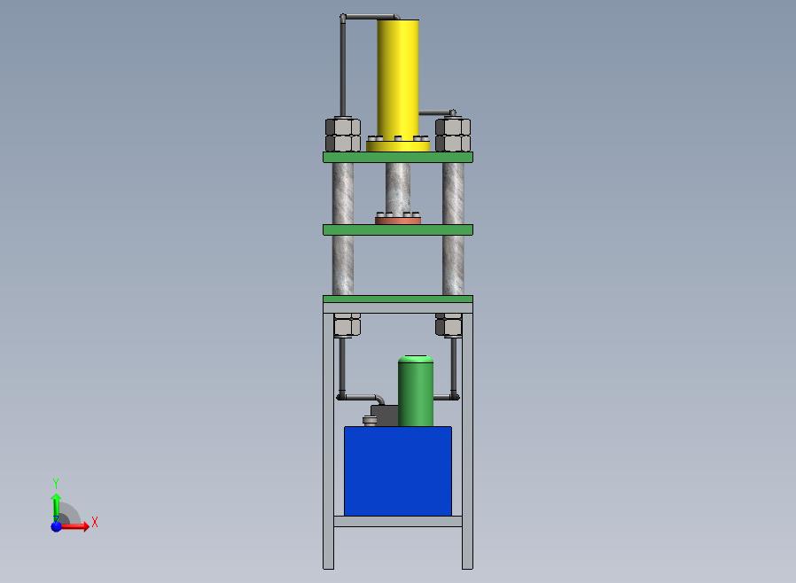 A20-两柱油压机前视图