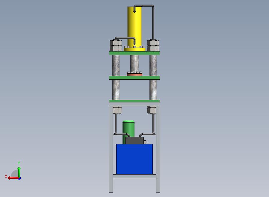 A20-两柱油压机后视图