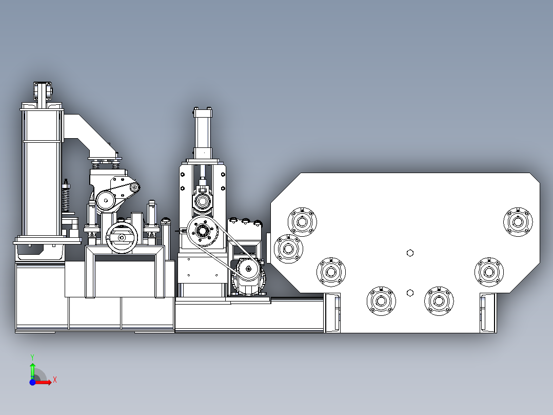 层压板机前视图