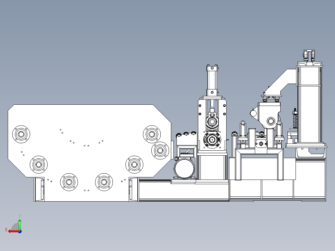 层压板机后视图