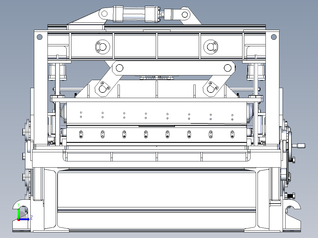 层压板机左视图