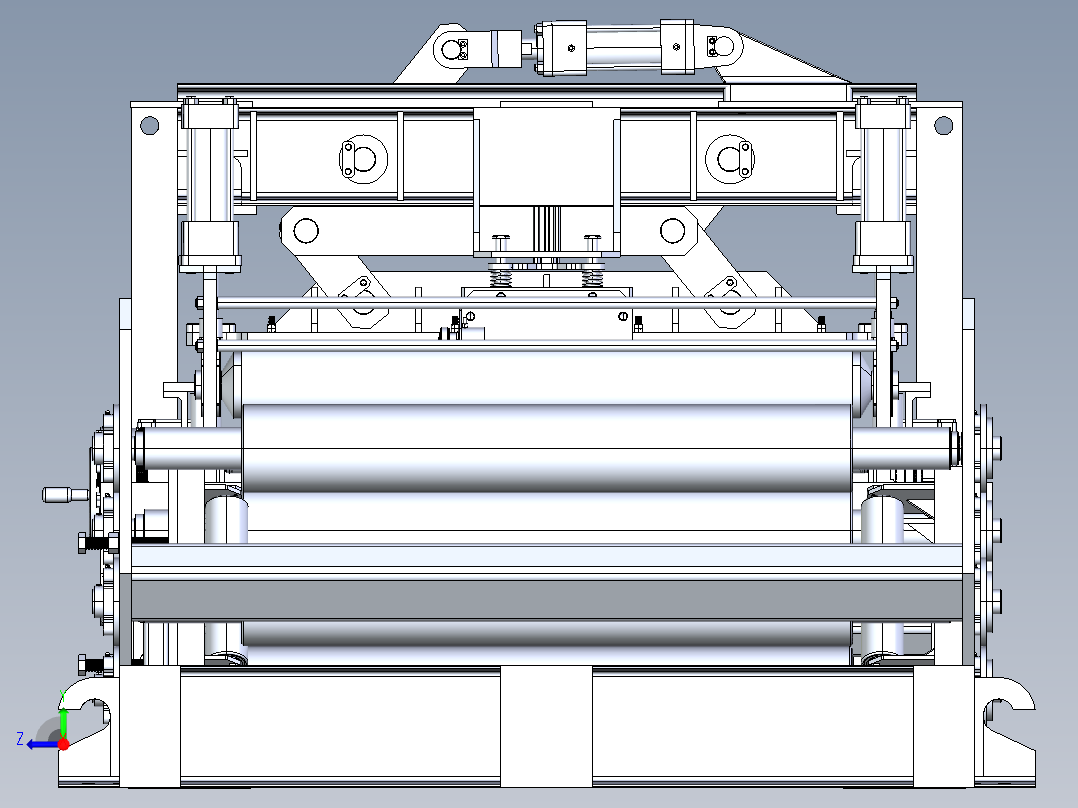 层压板机右视图