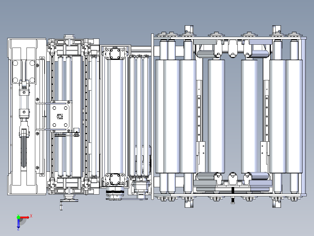 层压板机俯视图