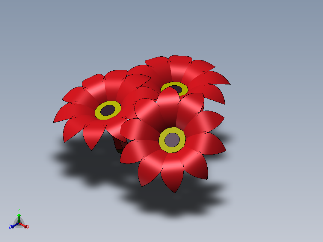 鲜花正等轴测图