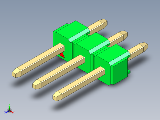 彩色公头100mil（2.54mm）系列-DS1021_green_1x03p_100mil_Type1_rev1.0