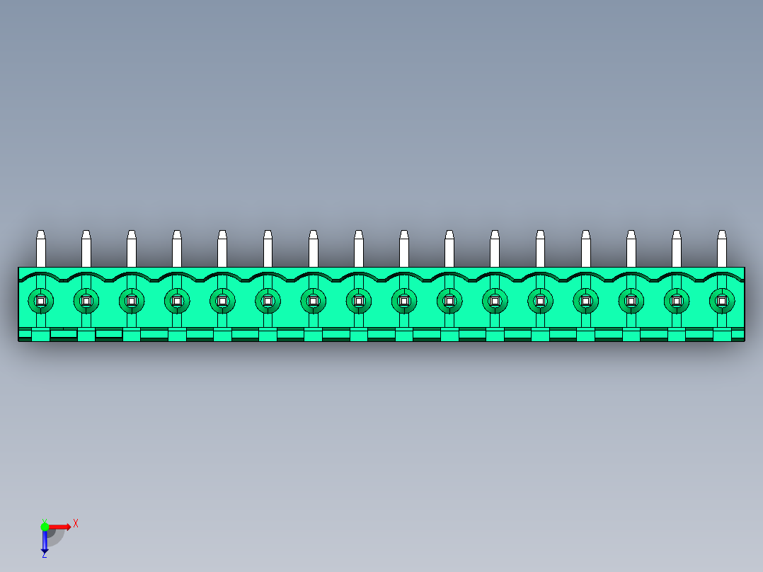 DEGSON 2EDG 系列 5.0mm 可插拔接线端子组-2EDGR-5.0-16P-14-00AH俯视图