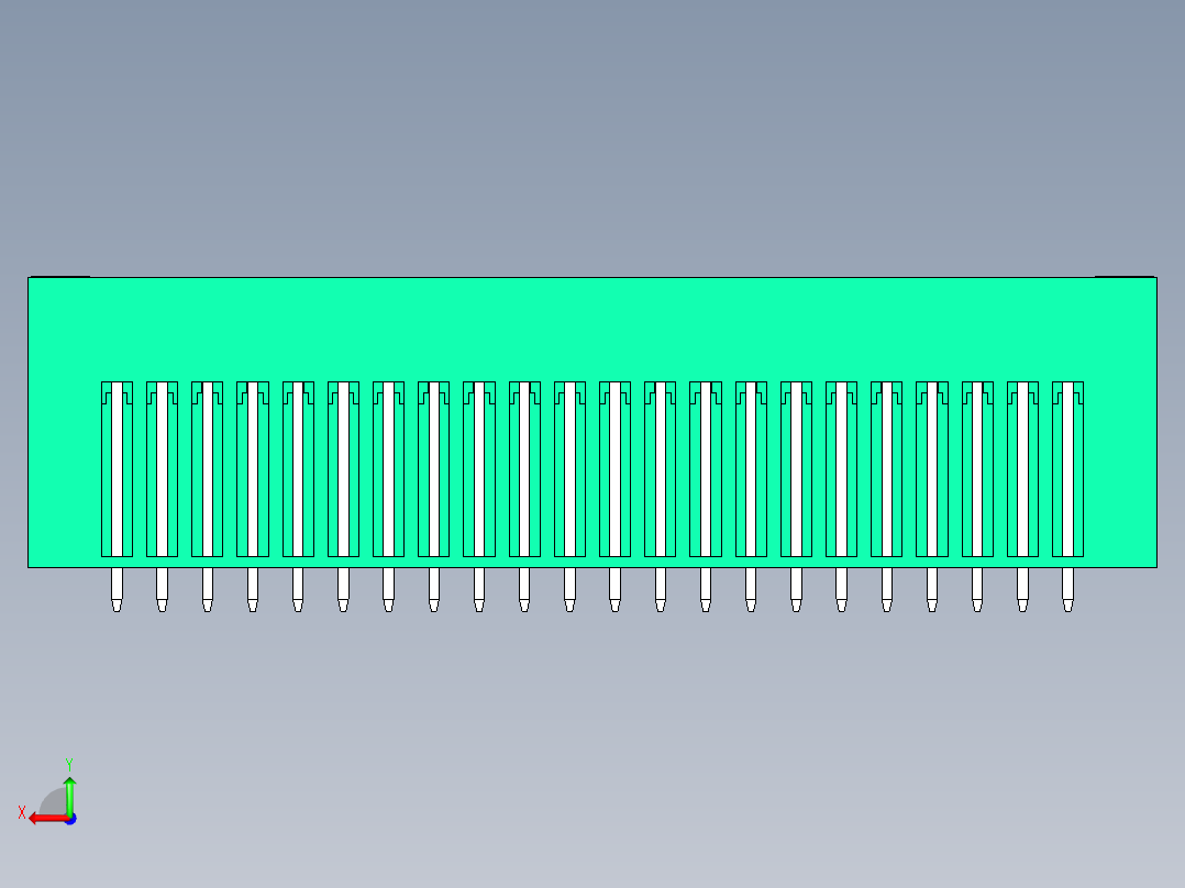 DEGSON 15EDG（公头） 3.5mm 螺钉锁紧，插拔式接线端子 FullPack-15EDGVTM-3.5-44P-14-00AH后视图
