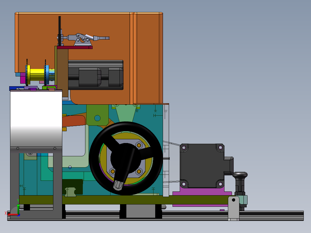 凸轮折弯机后视图