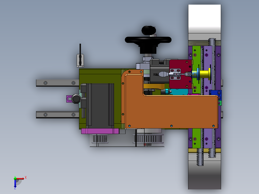 凸轮折弯机俯视图